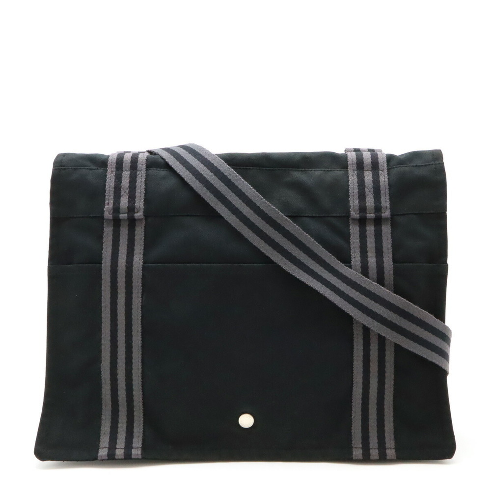 Hermes Four Toe Shoulder Bag Canvas Black